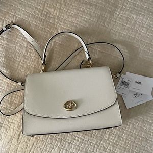 Coach Tilley Top Handle handbag ivory/cream EUC